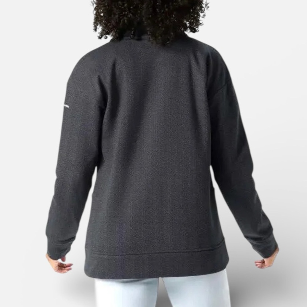 Columbia Gray Long Sleeve Outerwear Cowl Turtleneck Cozy Fleece Pullover Size M - Picture 3 of 12